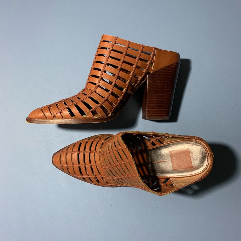 Leather Woven Western Mule